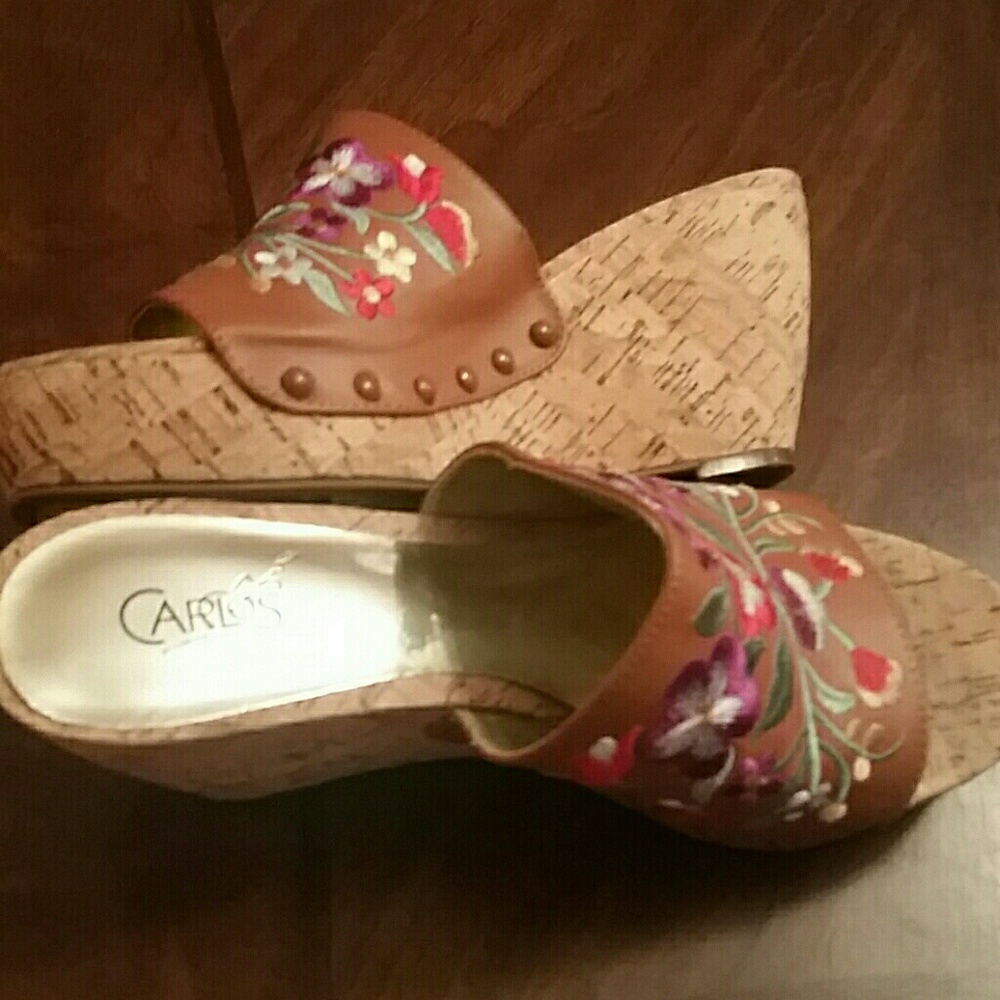 Carlos by Carlos Santana floral wedge sandals